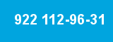 922 112-96-31 922 112-96-31